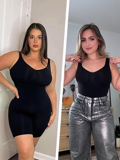 Fonicx Fit™ Mid-Thigh Shaping Bodysuit – Seamless Tummy Control Full Body Shaper