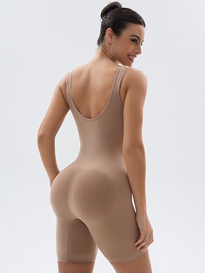 Fonicx Fit™ Mid-Thigh Shaping Bodysuit – Seamless Tummy Control Full Body Shaper