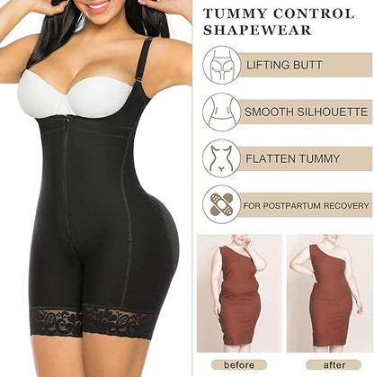 Fonicx Fit™ Colombian Postpartum Shapewear – Tummy Control Butt Lifter Bodysuit