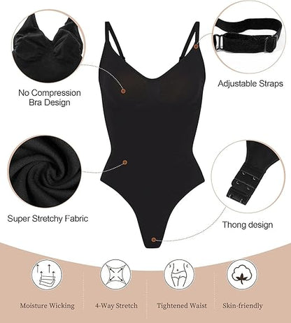 Fonicx Fit™ Seamless Shapewear Bodysuit – Tummy Control & Waist Snatching Body Shaper