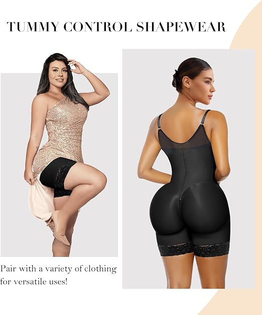 Fonicx Fit™ Colombian Postpartum Shapewear – Tummy Control Butt Lifter Body Shaper with Zipper Crotch