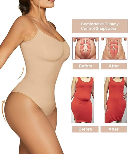 Fonicx Fit™ Seamless Shapewear Bodysuit – Tummy Control & Waist Snatching Body Shaper
