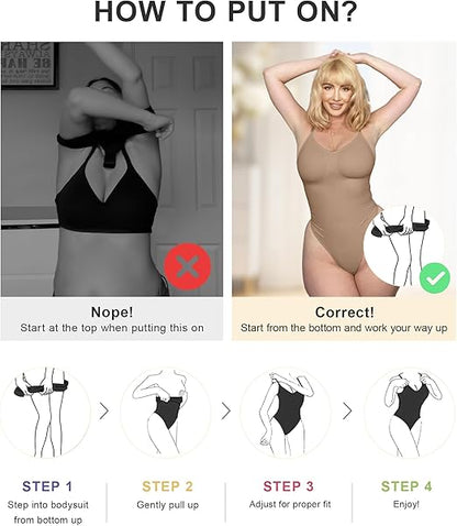 Fonicx Fit™ Seamless Shapewear Bodysuit – Tummy Control & Waist Snatching Body Shaper