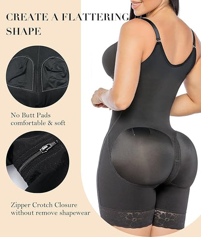 Fonicx Fit™ Colombian Postpartum Shapewear – Tummy Control Butt Lifter Body Shaper with Zipper Crotch