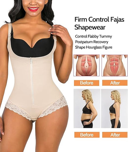 Fonicx Fit™ Postpartum Tummy Control Body Shaper – Butt Lifter Sculpting Bodysuit
