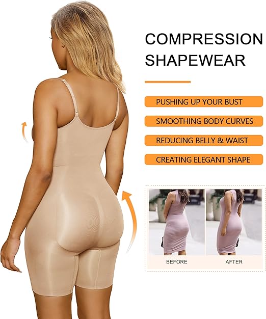 Fonicx Fit™ Seamless Shapewear Bodysuit – Tummy Control & Waist Snatching Body Shaper
