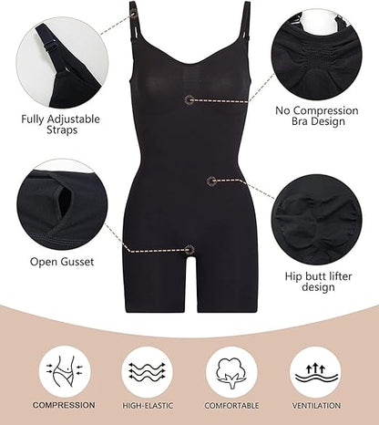 Fonicx Fit™ Seamless Shapewear Bodysuit – Tummy Control & Waist Snatching Body Shaper