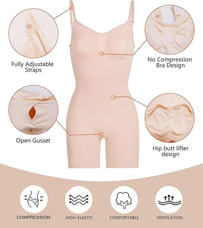Fonicx Fit™ Seamless Shapewear Bodysuit – Tummy Control & Waist Snatching Body Shaper